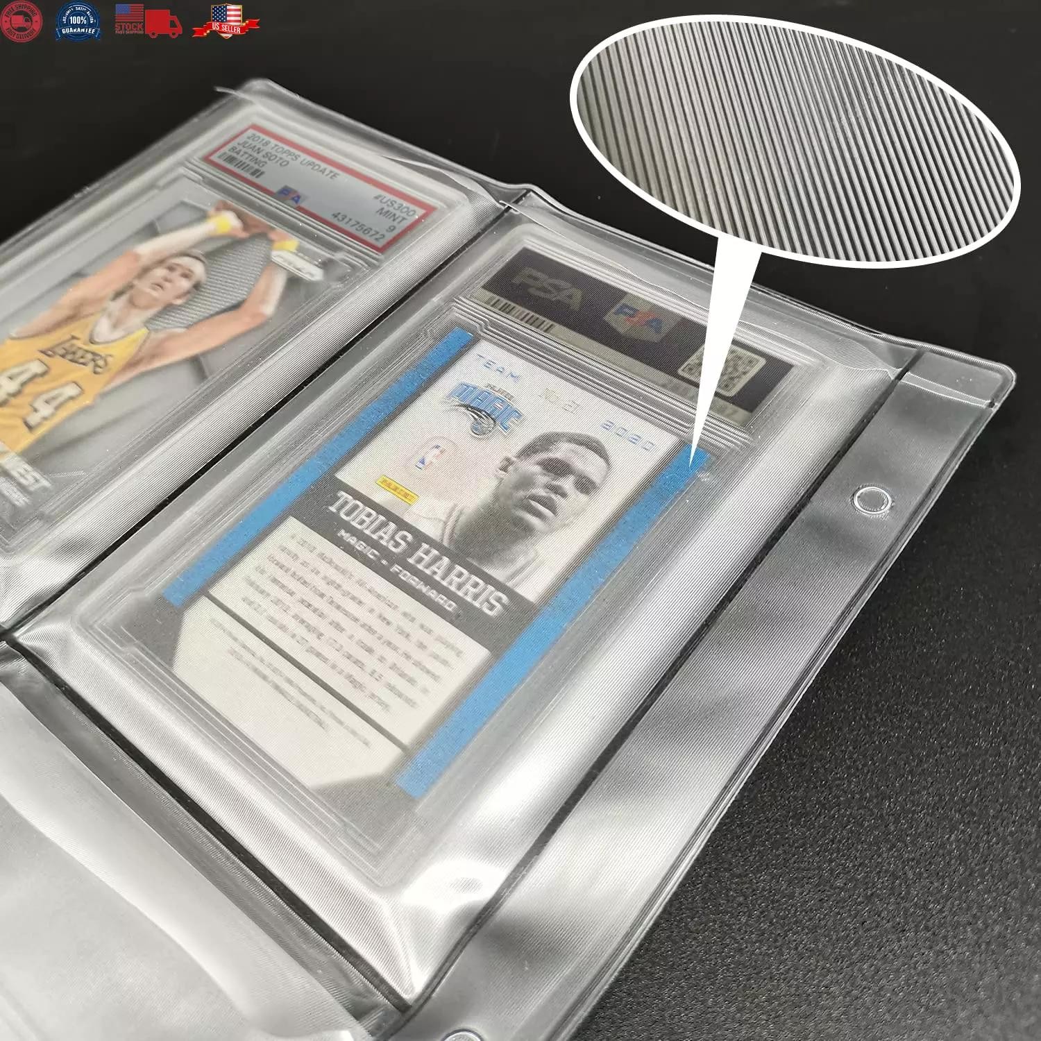 Graded Card Slab Binder Pages for Storage 10 Pages Hold 40 Psa, Bgs, Cgc Car.