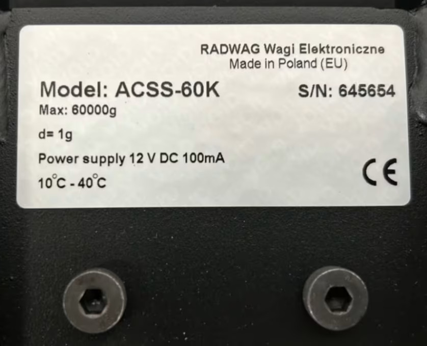 Repligen Krosflo Digital Scale Model # ACSS-60K