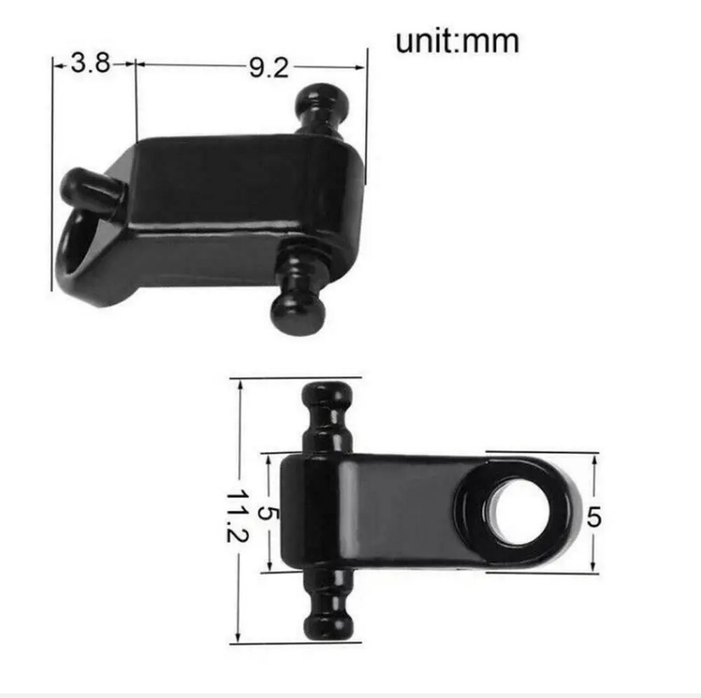 2pc Black Roller String Tree Guide Electric Guitar