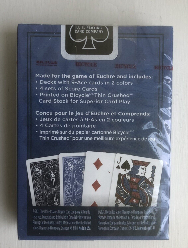 BICYCLE Euchire Playing Cards Standard Deck - New / Sealed