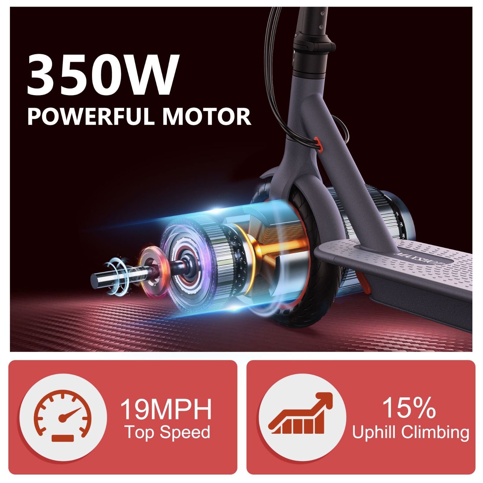 Ladped LP80 ADULT ELECTRIC SCOOTER 350W LONG RANGE 30KM HIGH SPEED 19MPH 10.5AH