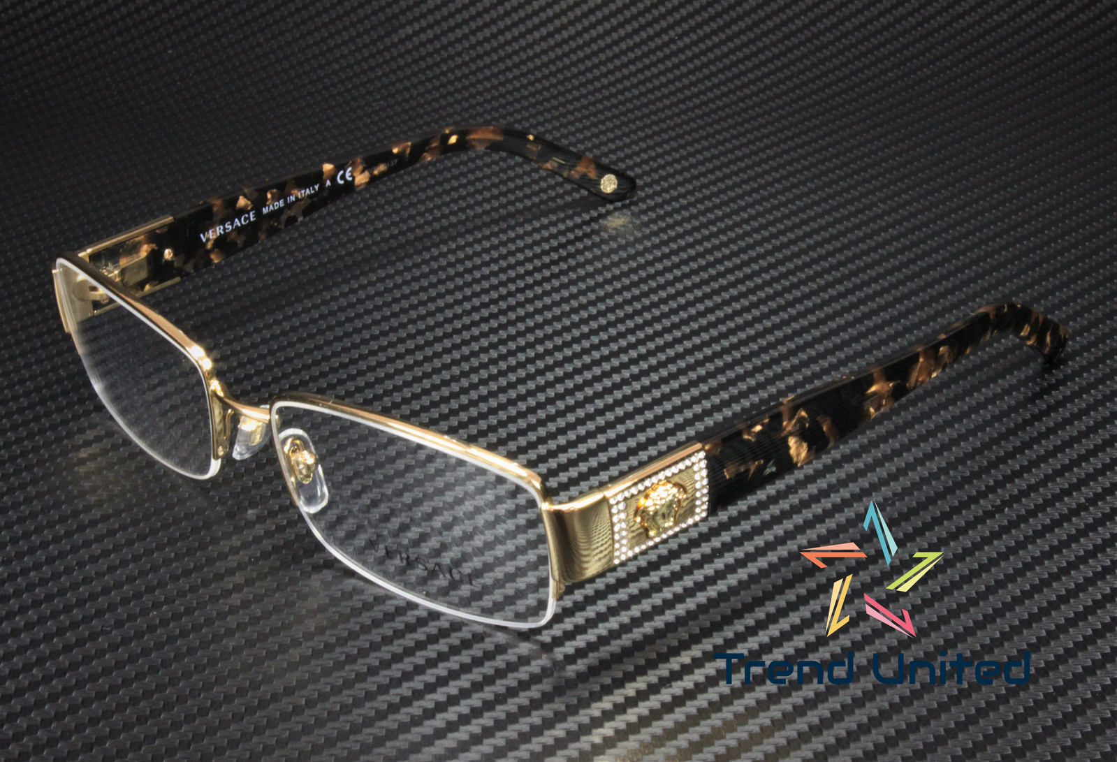 VERSACE VE1175B 1002 Gold Demo Lens 53 mm Women's Eyeglasses