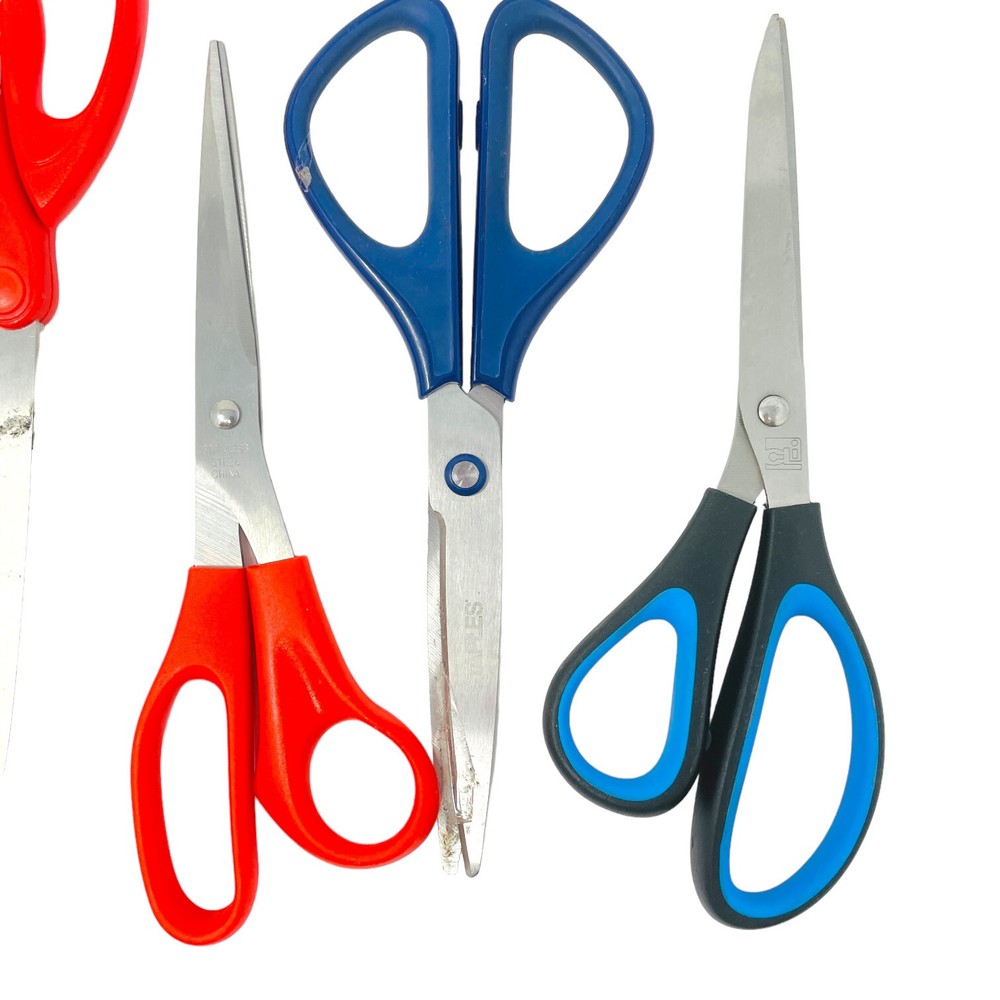 7 Pcs Amazon Basics & Assorted Multipurpose Scissors, Stainless Sharp Shears
