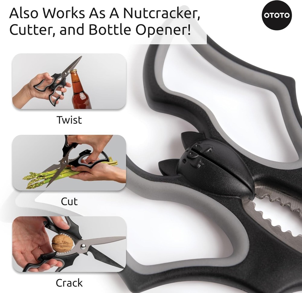 Gothic Kitchen Scissors - Halloween Bat Shears, Cute Themed Kitchen Tools