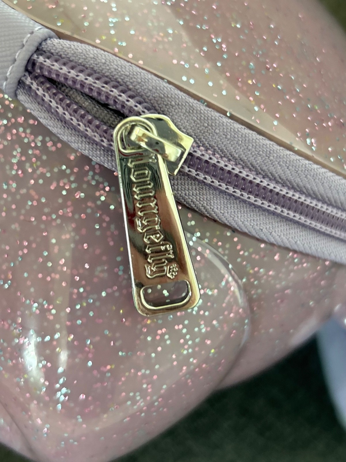 Disney Parks Loungefly Mickey Mouse 3D Head Purple Glitter Crossbody Bag NEW