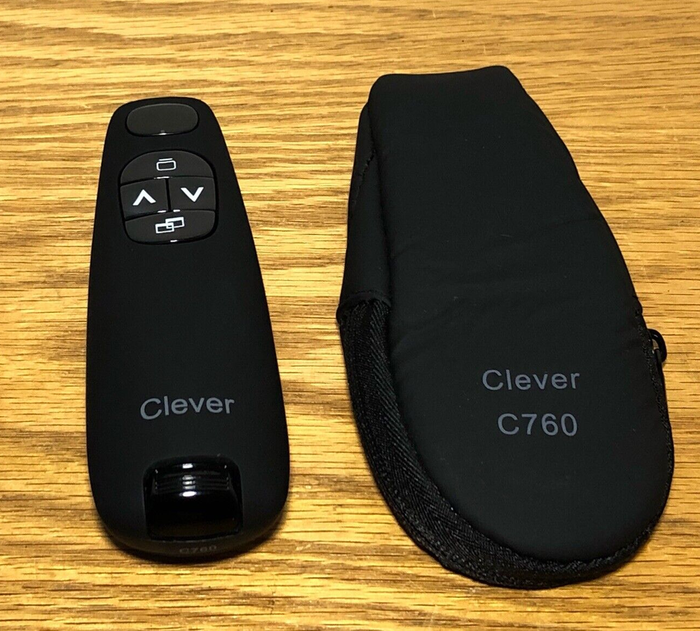 Clever Wireless Presentation Non Laser Pointer Remote Control C760 Black