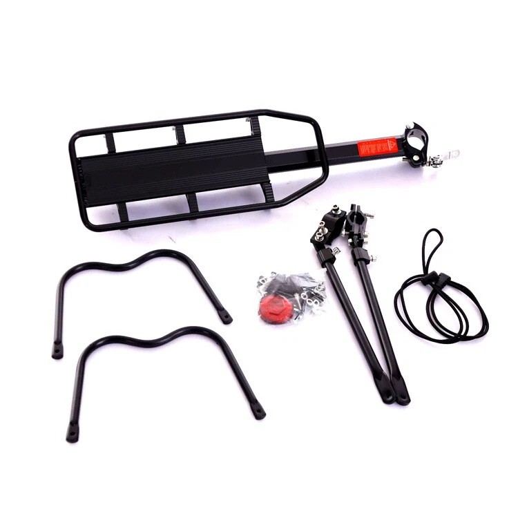 Rear Bike Rack Cargo Rack Alloy Luggage Carrier Bicycle 110 Lbs Capacity Holder