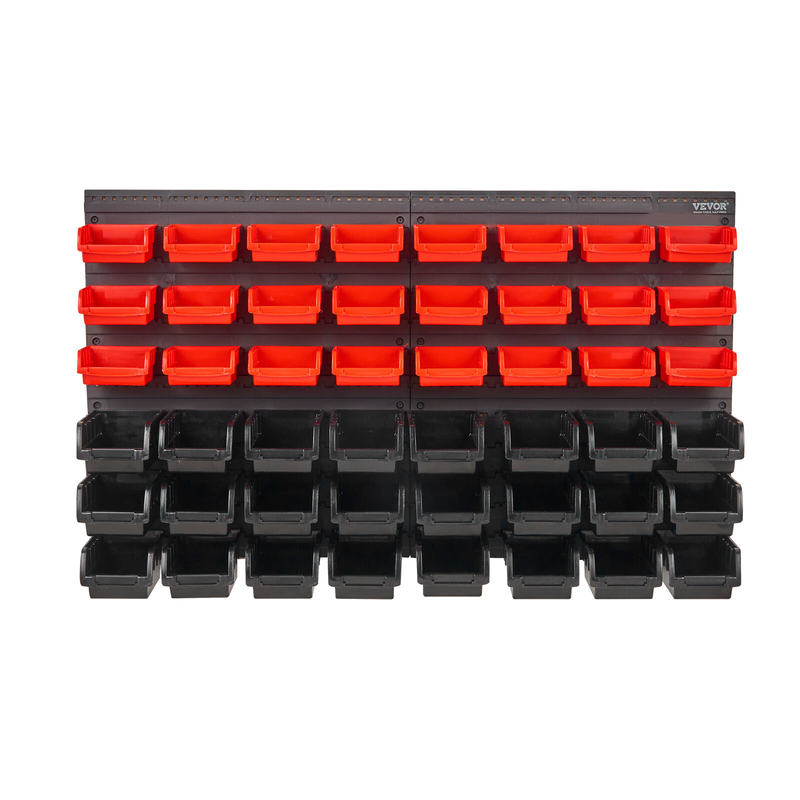VEVOR Wall Mounted Storage Bins Small Parts Organizer Garage Tool Rack 48 Bins