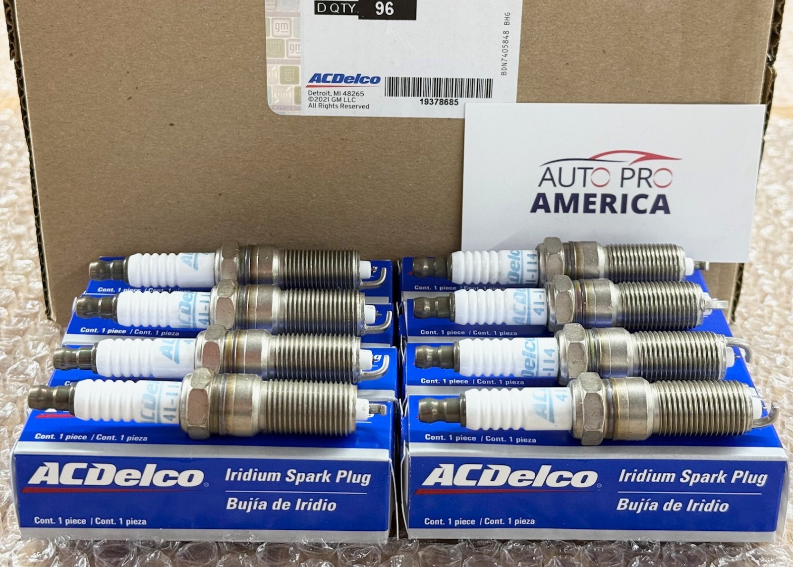 8PC 41-114 IRIDIUM SPARK PLUGS OEM for 2014-2026 CHEVY GMC CADI ACDELCO 12622441