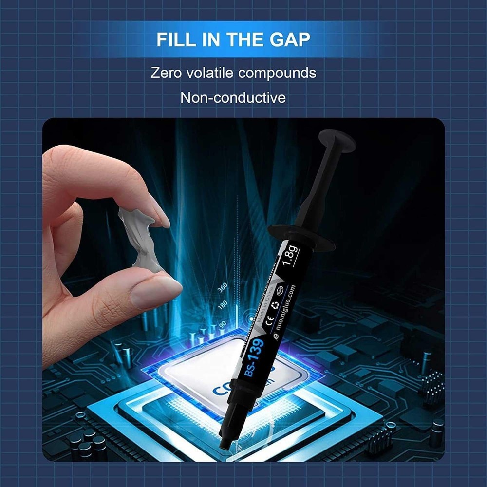 Ultimate 1.8g Thermal Paste - Carbon Compound for Efficient CPU Heat Dissipation