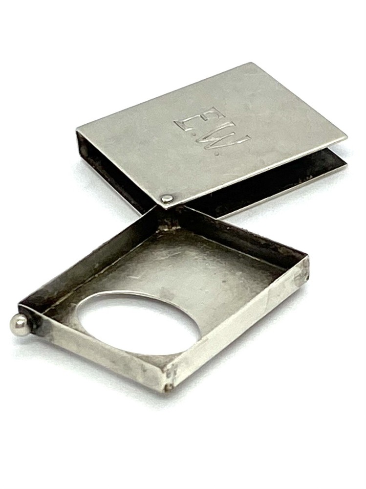 Antique 800 Silver Postmark Holder