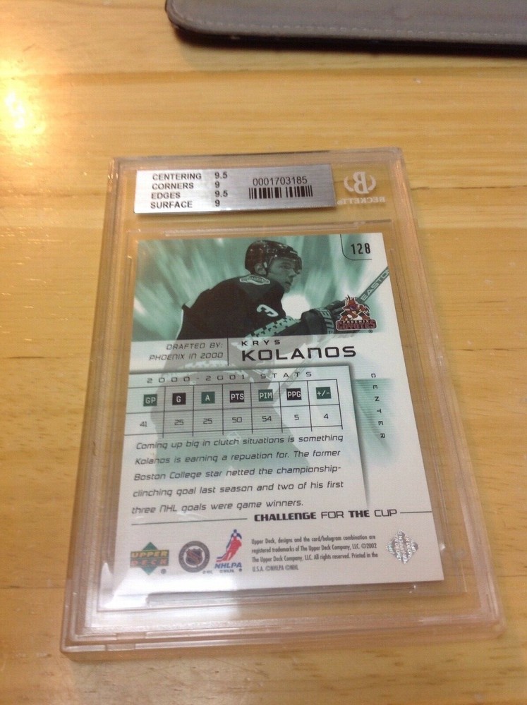 Krys Kolanos 2001 Upper Deck Challenge for the Cup BGS 9 MINT 237/1000