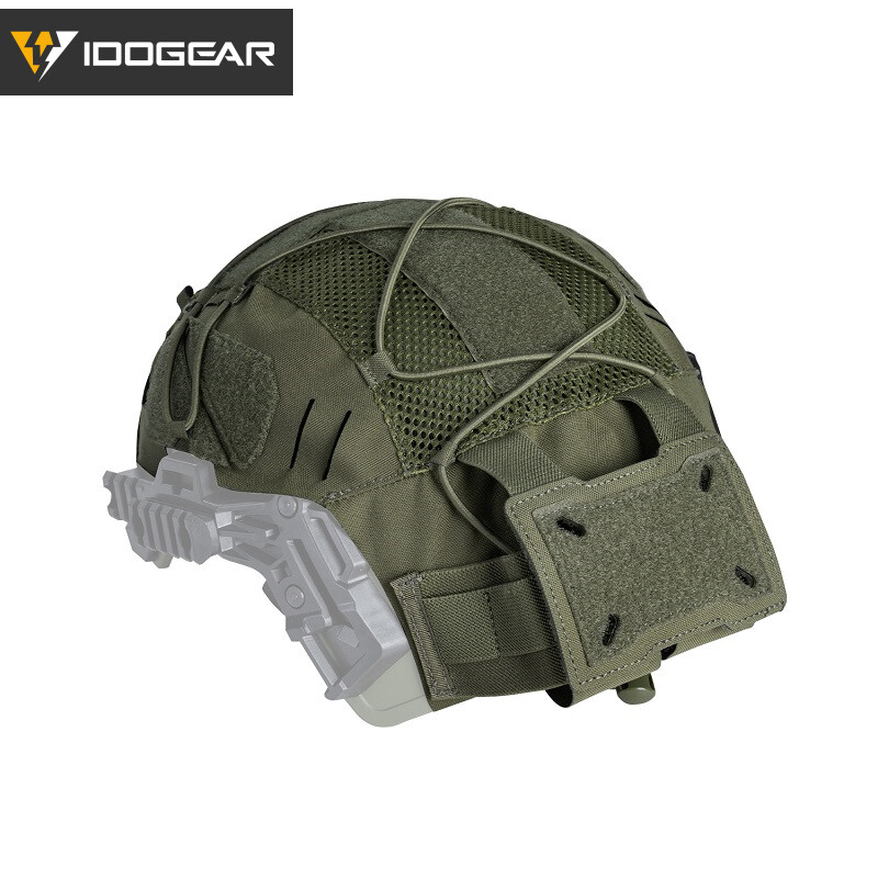 IDOGEAR Tactical Helmet Cover For Wendy 3.0 Helmet with NVG Battery Pouch Camo