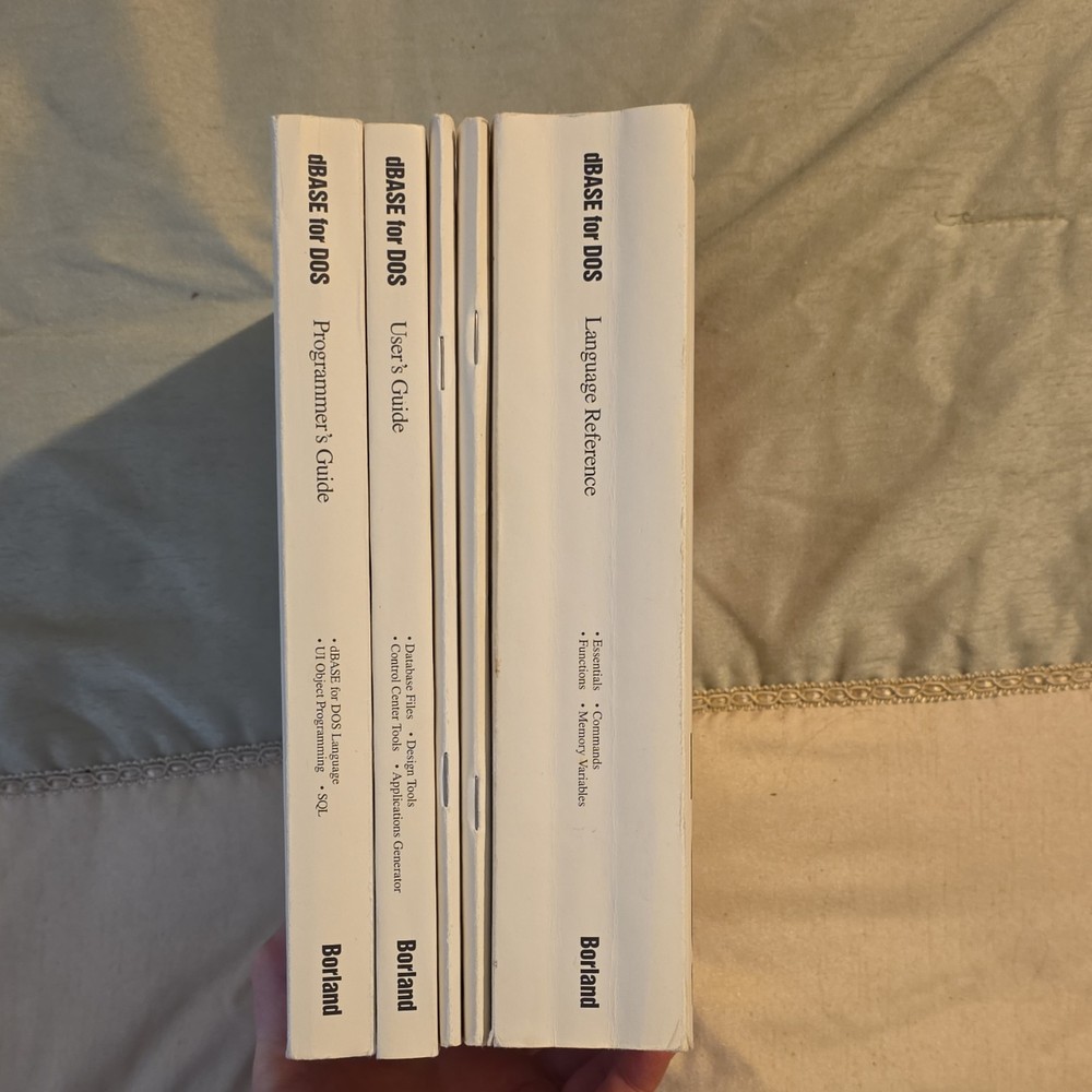Borland dBASE for DOS 5.0 Manuals Set - Programmer's, User's, Language Guides
