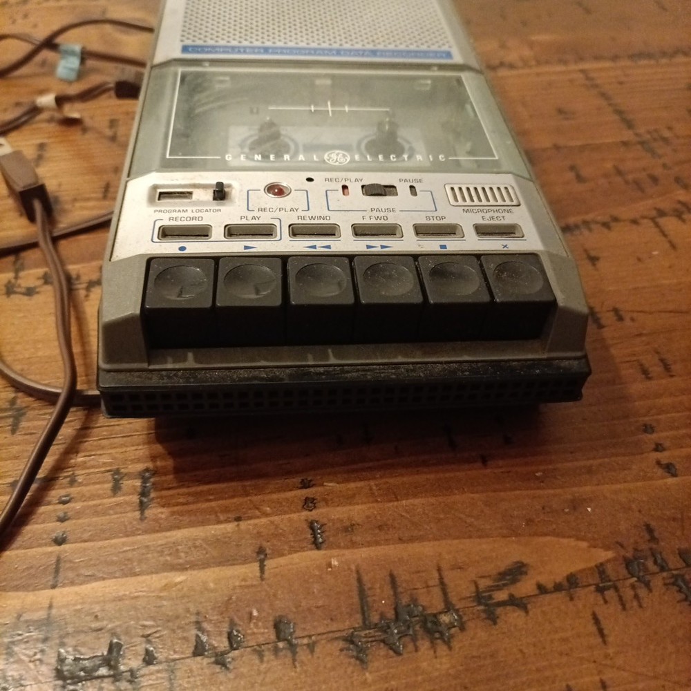 Vtg GE 3-5158 Computer Program Data Recorder Cassette Player Old PC Tested A1