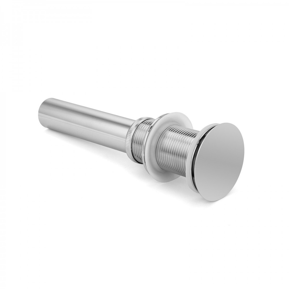 Chrome Pop-up Drain without Overflow w/Mounting Ring Renovators Supply