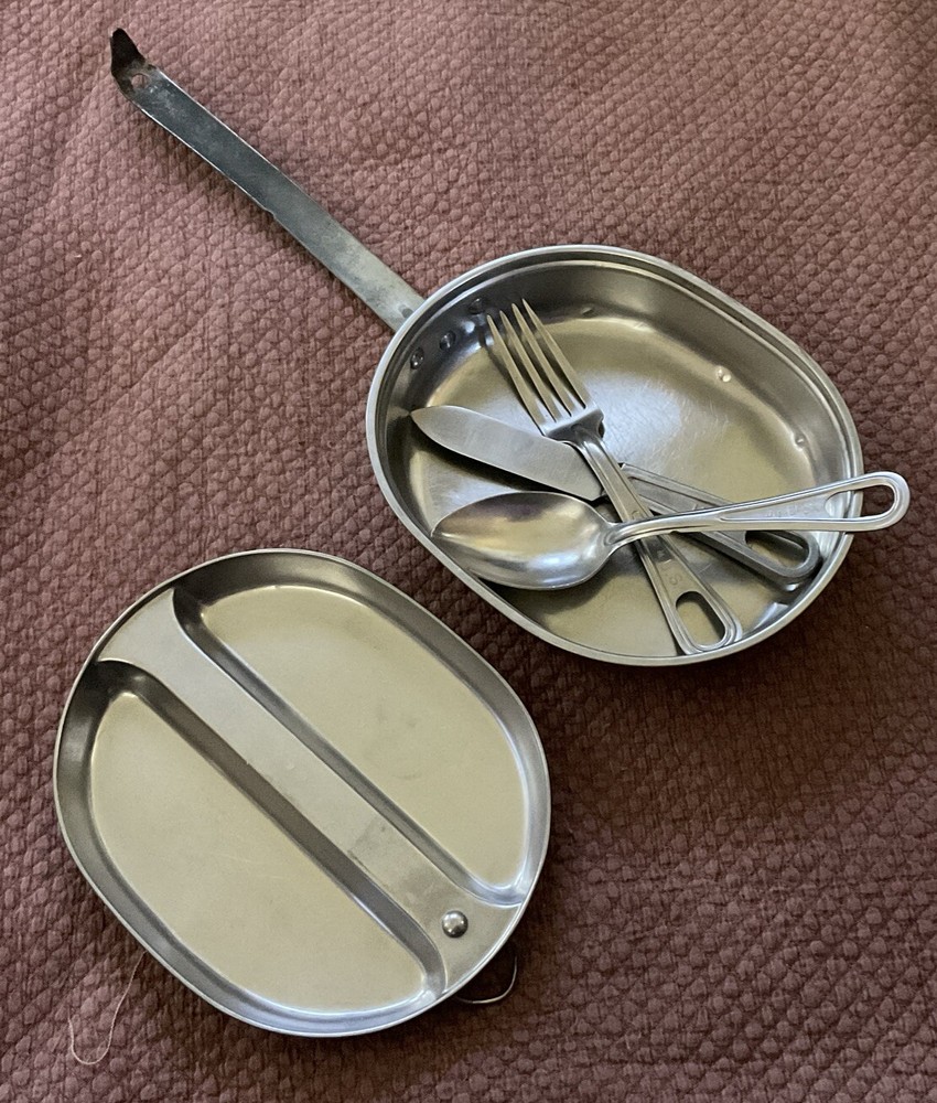 U. S. MESS KIT (MARKED D.M.) With Utensils