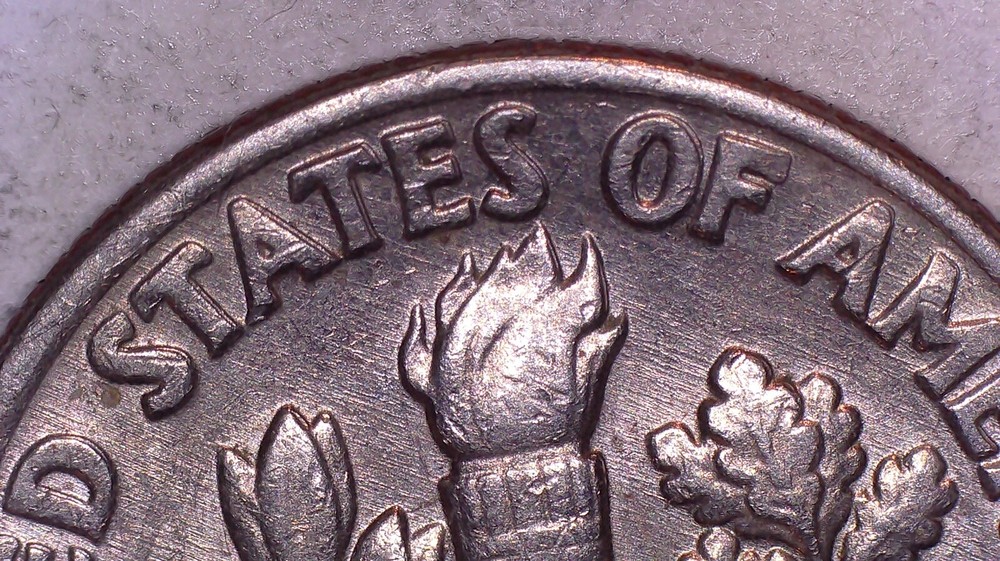 1981 D Roosevelt Dime with Reverse Machine Doubling (#77376)