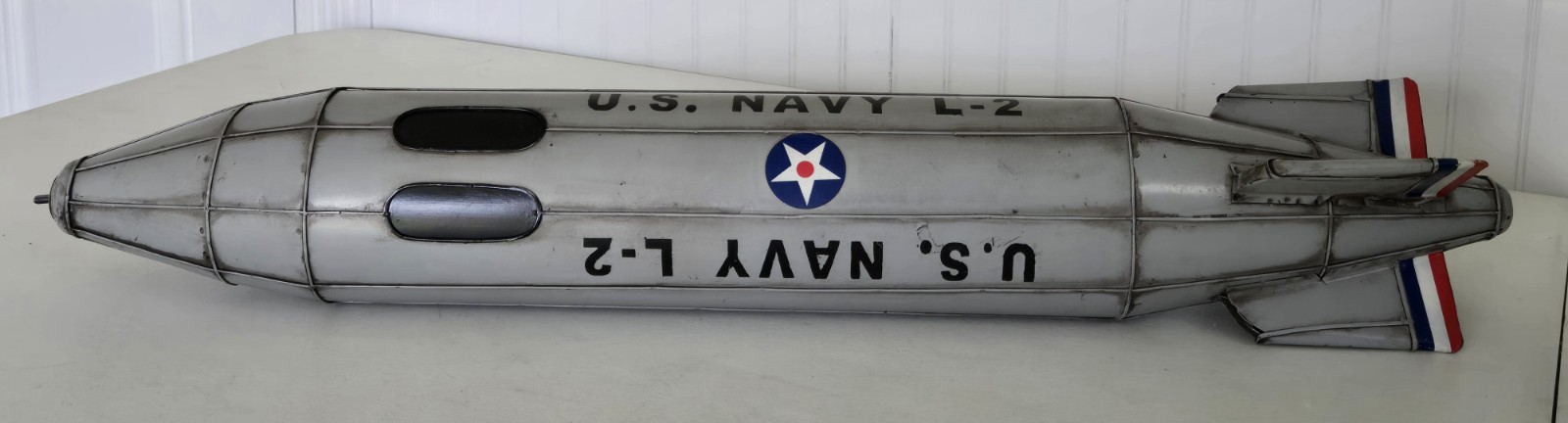 WWII 26" U.S. Navy L-2 Metal Model Hanging Blimp Airship Toy