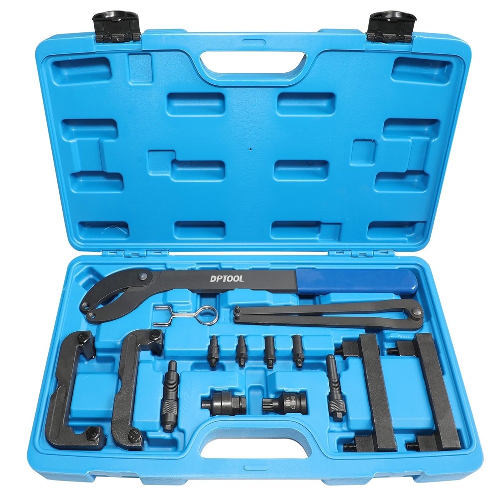 DPTOOL Engine Timing Tool Kit Compatible with VW Audi 2.0 2.4 2.8 16PC KIT