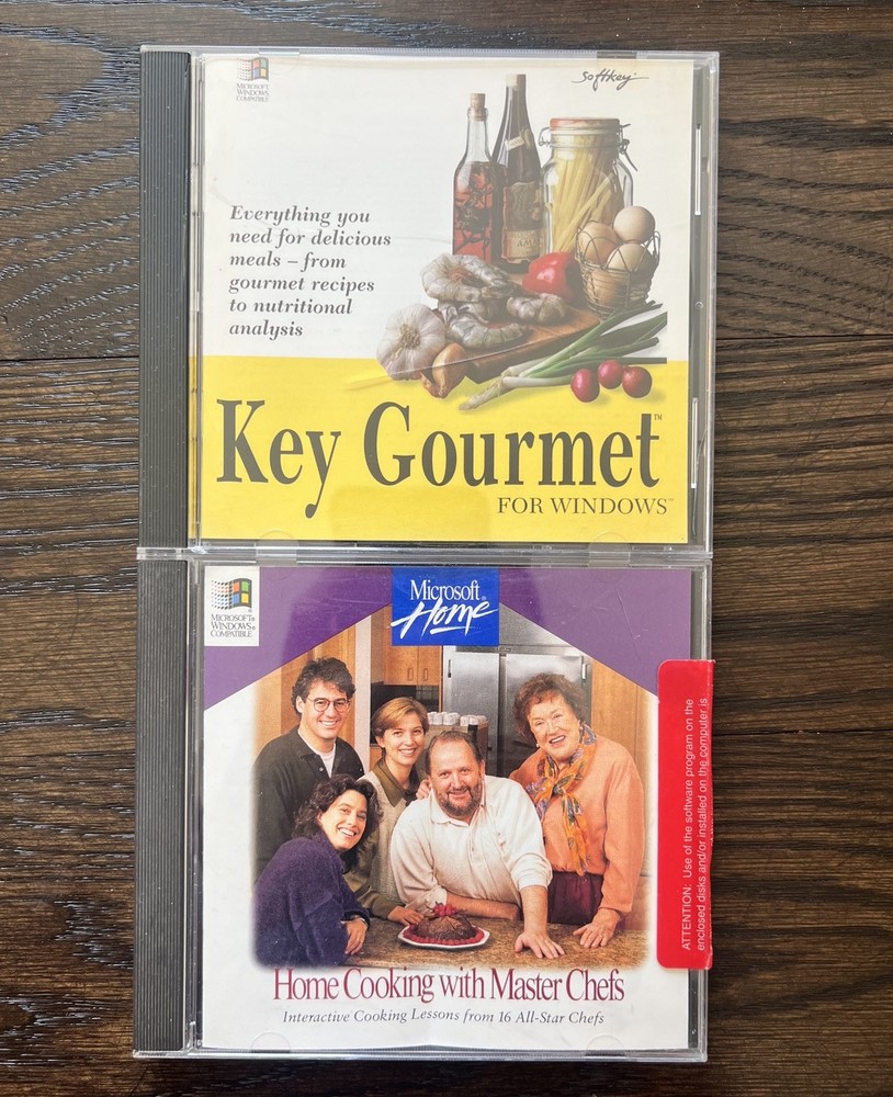 Key Gourmet & Home Cooking Master Chefs CD-ROM Computer Software For Windows