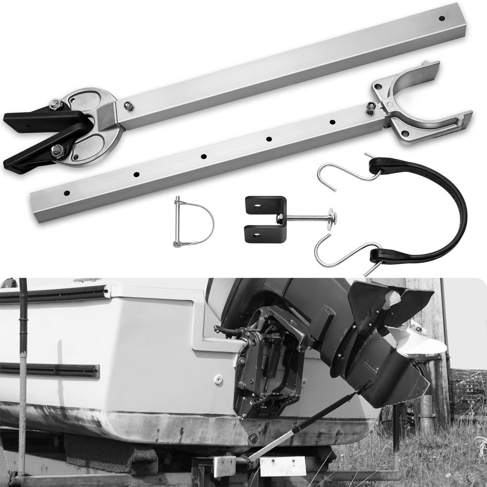 Windspeed Adjustable Transom Saver, Heavy-Duty Savers for silver