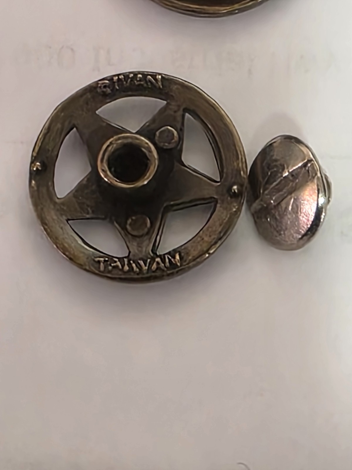 Lot of (7) Vintage Brass Ivan WESTERN TEXAS STAR CONCHOS SCREWBACK