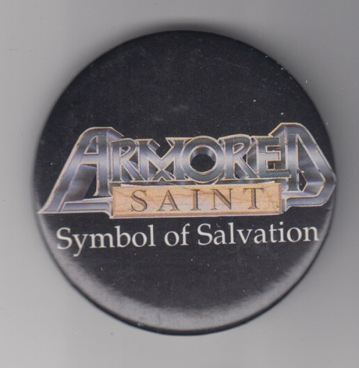 armored saint pin/badge symbol of salvation