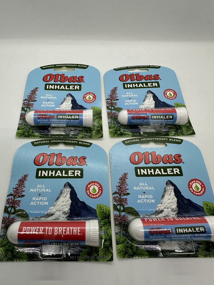 4 Olbas Inhaler Natural Aromatherapy Blend .01oz Ea