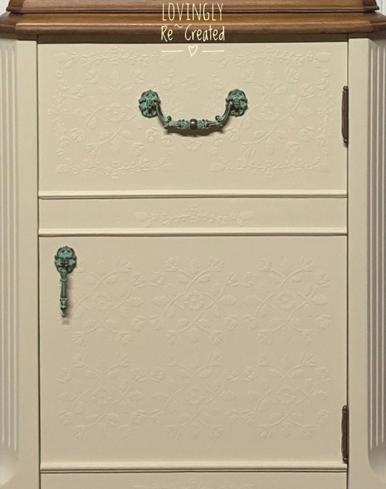 2-3/4" Decorative Rosette Single Mount Drop Pull Antique Verdigris