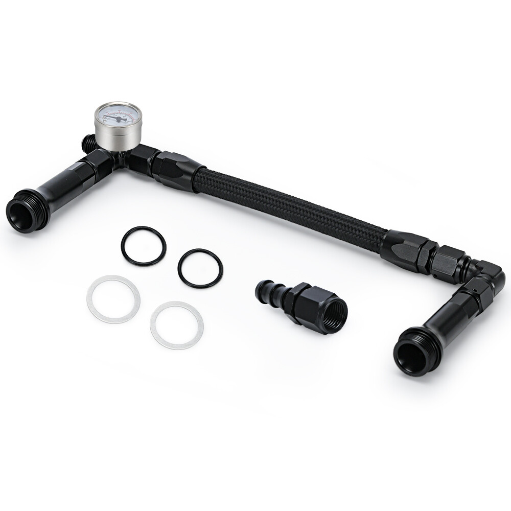 AN6 Braided Dual Feed Carb Fuel Line Double Pump for 4150 Holley Carburetor