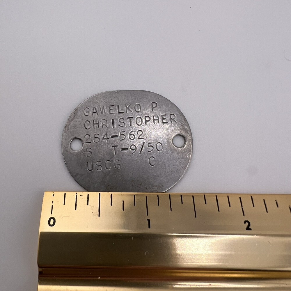 USCG 1950 Dog Tag Coast Guard Named Nice