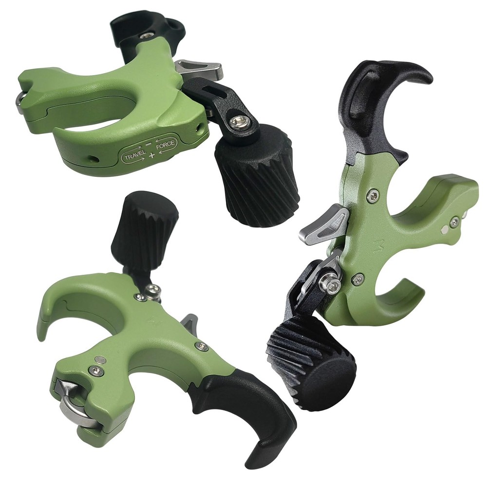 Thumb Release for Compound Bow,Copper Material Archery Release Aids,3 or 4 Fi...