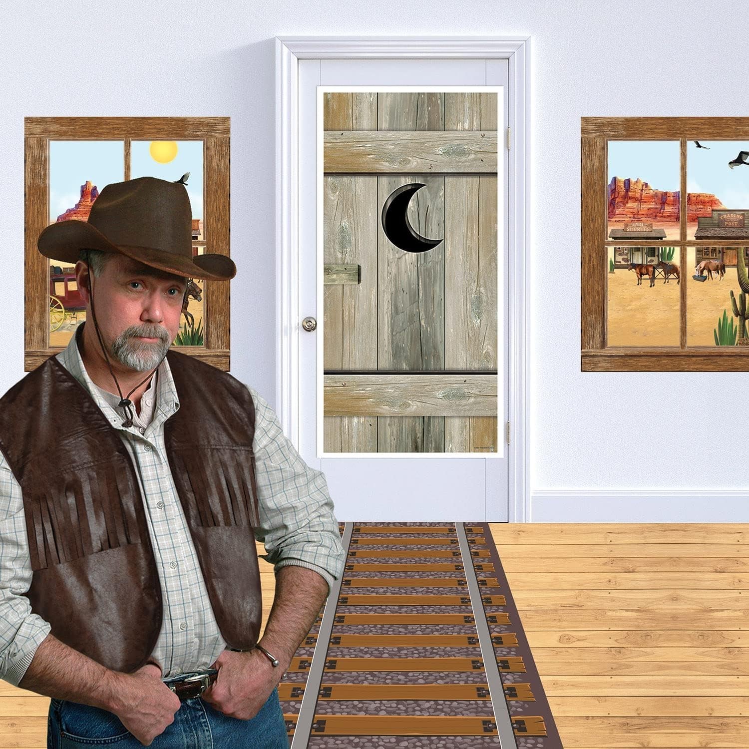 24" x 10" Railroad Track Aisle Runner - Ideal for Birthday and Christmas Parties