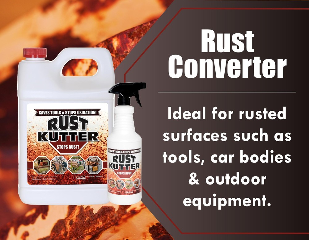 Professional Rust Converter & Primer - USA Made, Includes Sprayer, Stops Rust