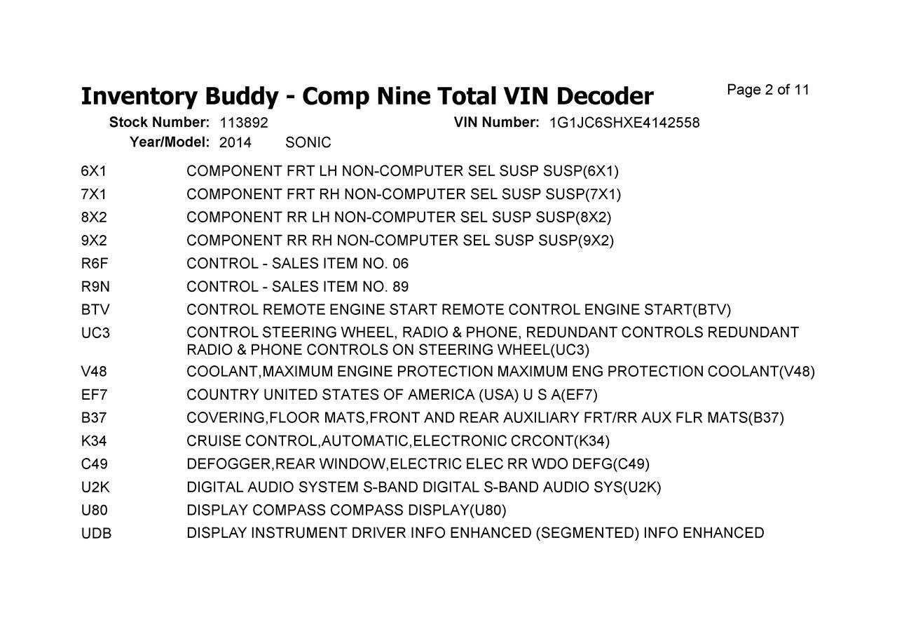2013-2014 CHEVROLET SONIC Body Control Module BCM 13589097