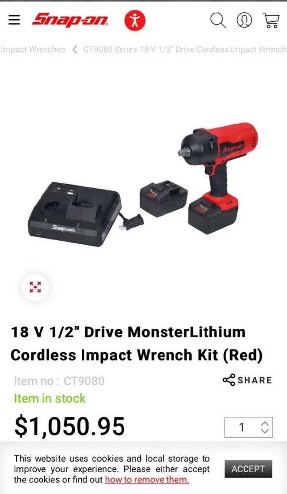 Snap On 1/2 Impact