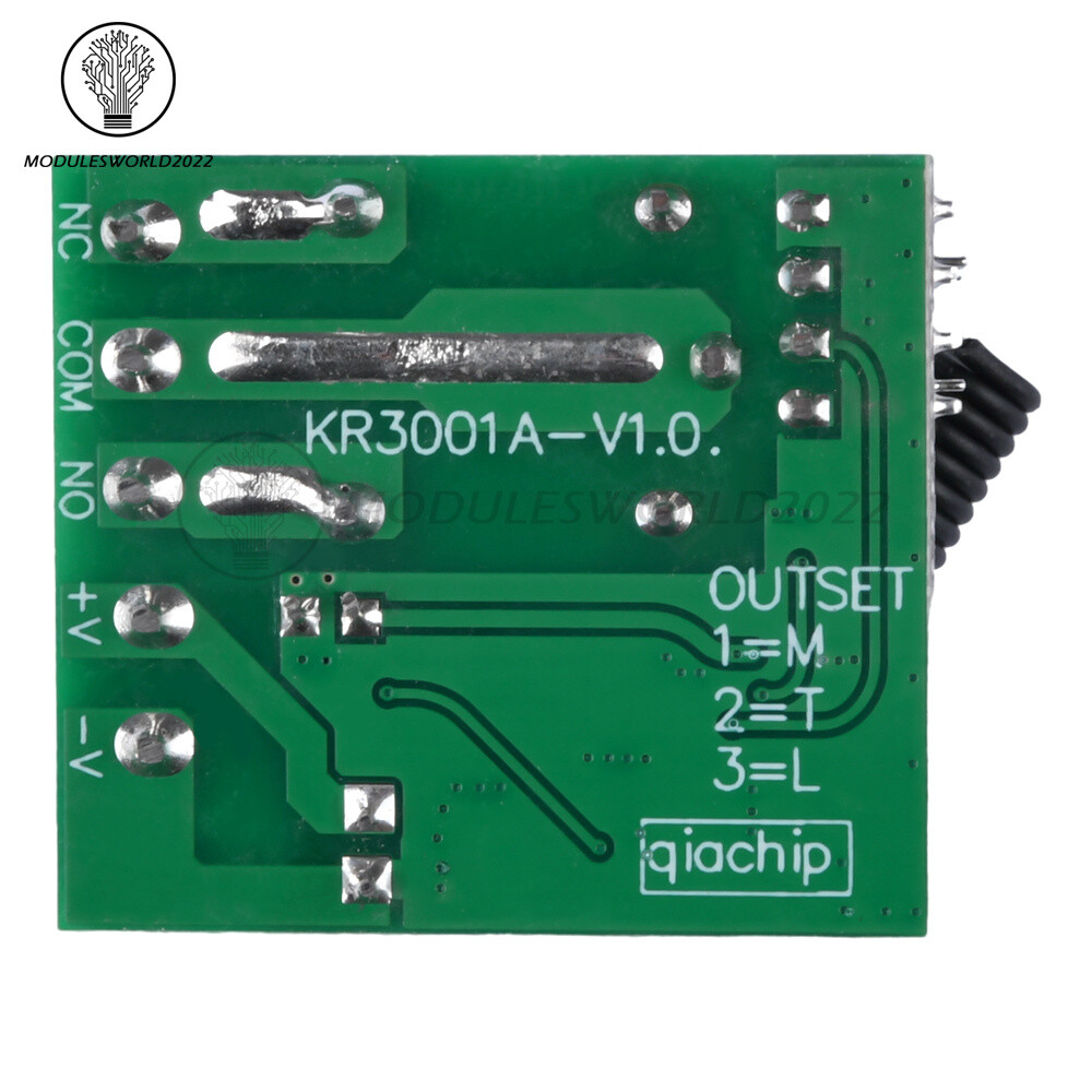 433Mhz 5-60V 1CH Wireless Remote Control Switch Relay Receiver Module with Case