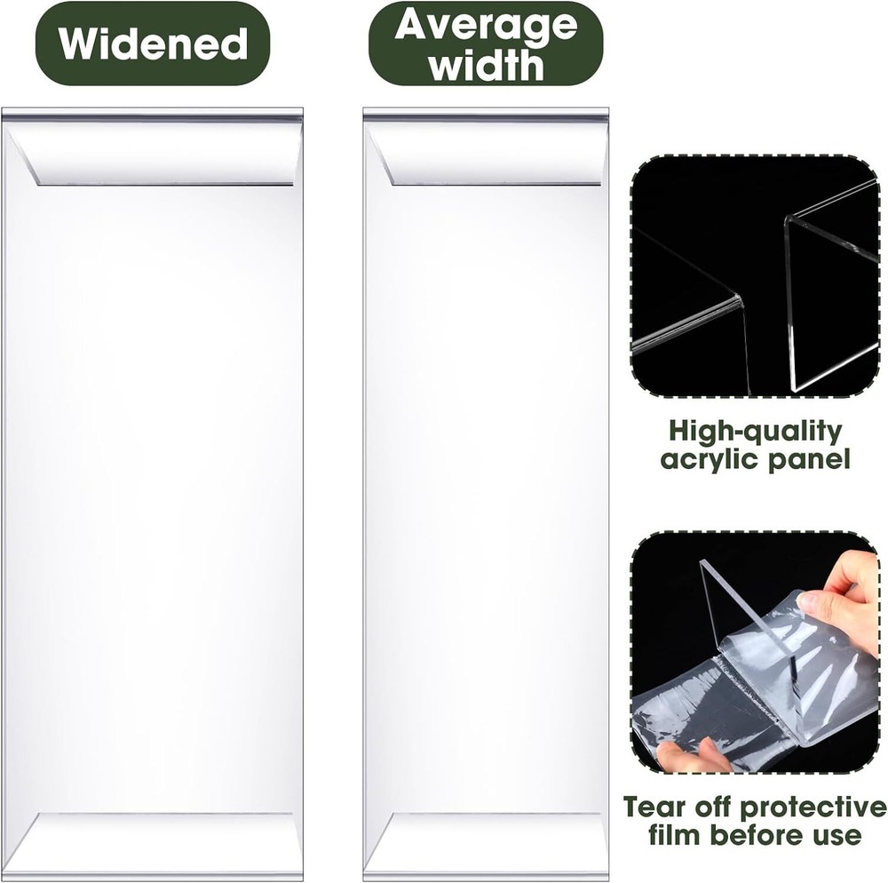 Suzile 8 Pcs 12.5" Large Acrylic Riser Clear Rectangular Showcase clear