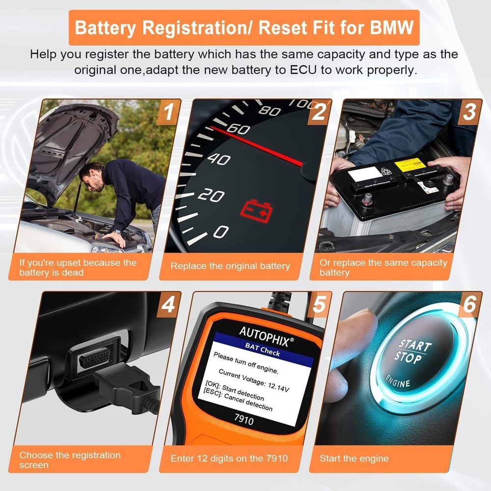 AUTOPHIX 7910 Elite Full System Diagnostic Tool For BMW OBD2 Scanner Code Reader