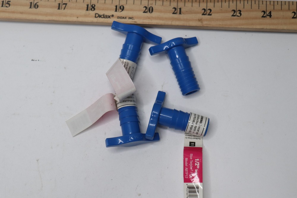Apollo 1/2 in. Barb Insert Blue Twister Polypropylene Plug Fitting