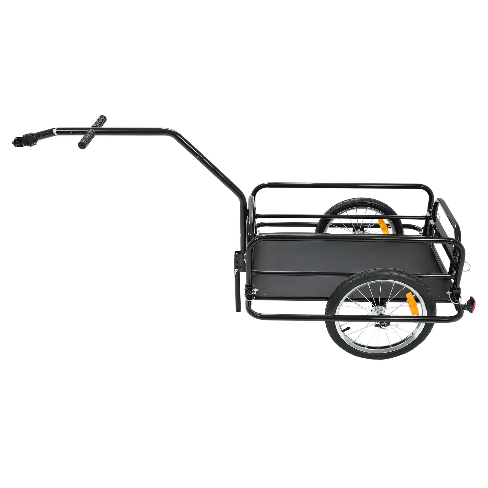 Universal Black Steel Frame Foldable Bicycle Cargo Trailer with Hitch