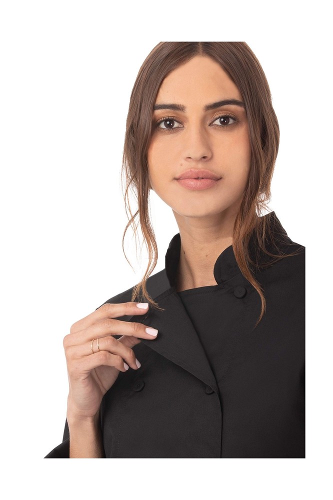 Chef Works Women's Sofia Chef Coat Medium Black