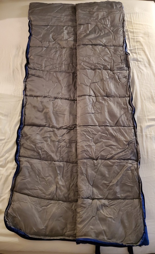 Magellan Outdoors Rectangular Sleeping Bag 45 Degrees 77" x 33" Blue