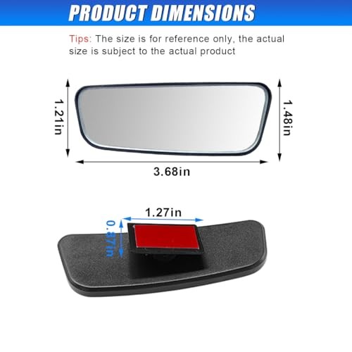 2PCS Rectangle Blind Spot Mirror for Car, Adjustable Wide Angle 059/Framed