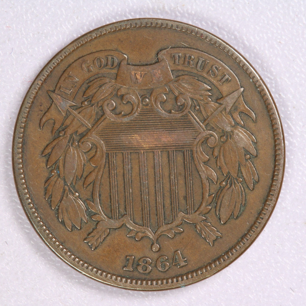 1864 Two Cent Piece 2C-AU