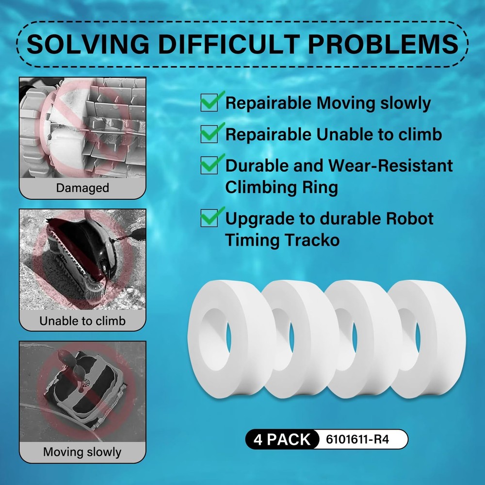 TESHITVLOG Climbing Foam Ring, Replacement for Dolphin Robotic Pool White