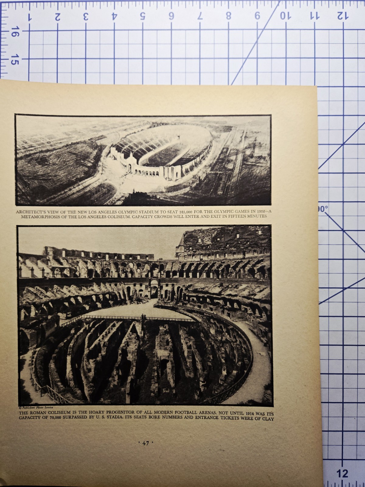 1930 American Stadia Magazine Article - Hollywood Yale Rose Bowl Soldier Field