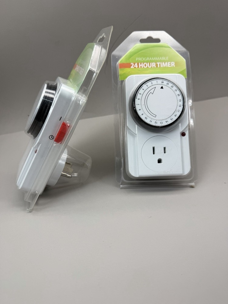 Intertek Programmable 24 Hour Mechanical Timer TU-22A 1250W Wall Plug-In