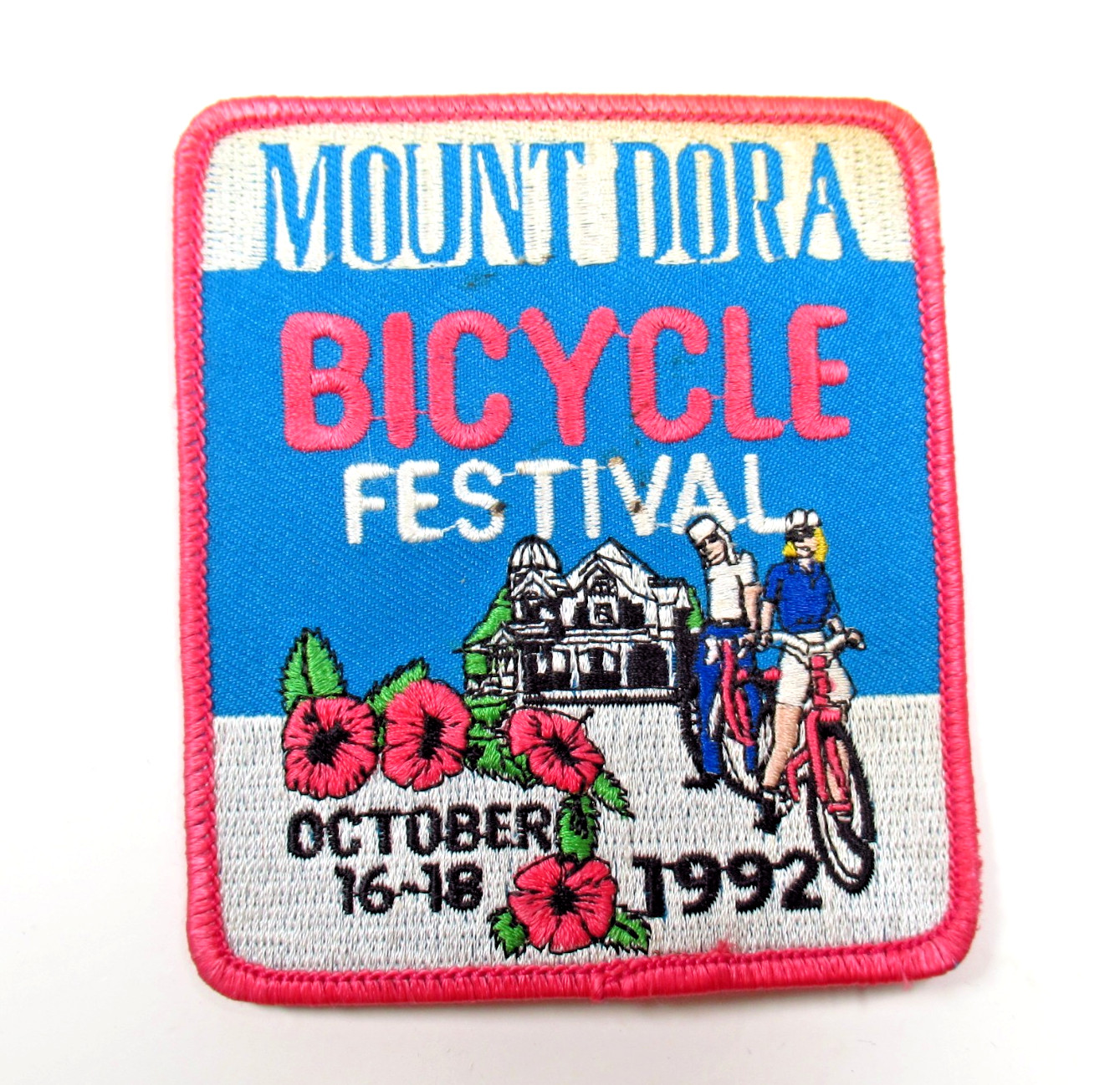 Mount Dora Bicycle Festival Cycling Patch October 16-18 1992 Vintage